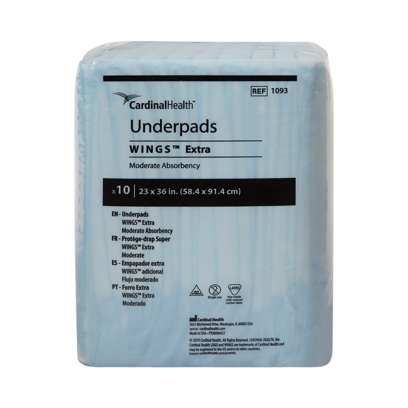 Simplicity Extra Underpad, Disposable, 23 X 36 Inch, Moderate Absorbency, Blue, 1 Case of 150 (Underpads) - Img 2