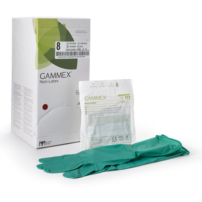 Gammex® Non-Latex Polyisoprene Surgical Glove, Size 8, Green, 1 Case of 200 () - Img 1