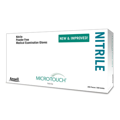 Micro-Touch® Nitrile Exam Glove, Large, Blue, 1 Case of 10 () - Img 3