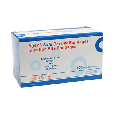Inject-Safe™ Adhesive Barrier Strip, 1-3/8 Inch Diameter, 1 Box of 100 (General Wound Care) - Img 2