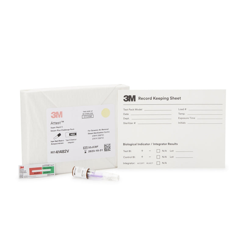 3M™ Attest™ Super Rapid 5 Steam-Plus Sterilization Biological Indicator Challenge Pack, 1 Case of 24 (Sterilization Indicators) - Img 1