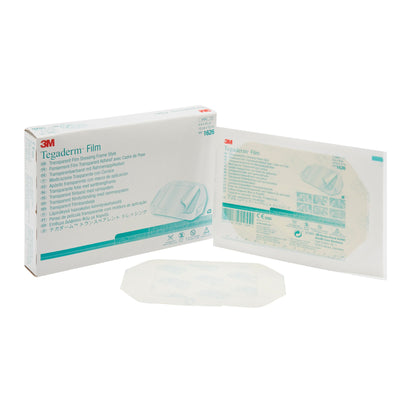 3M™ Tegaderm Transparent Film Dressing, 4 x 4-3/4 Inch, 1 Box of 50 () - Img 1