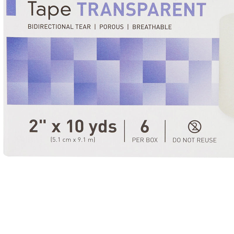 McKesson Plastic Medical Tape, 2 Inch x 10 Yard, Transparent, 1 Box of 6 (General Wound Care) - Img 3