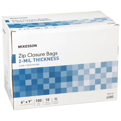 McKesson Zip Closure Bag, 6 x 9 Inches, 1 Box of 10 (Bags) - Img 2