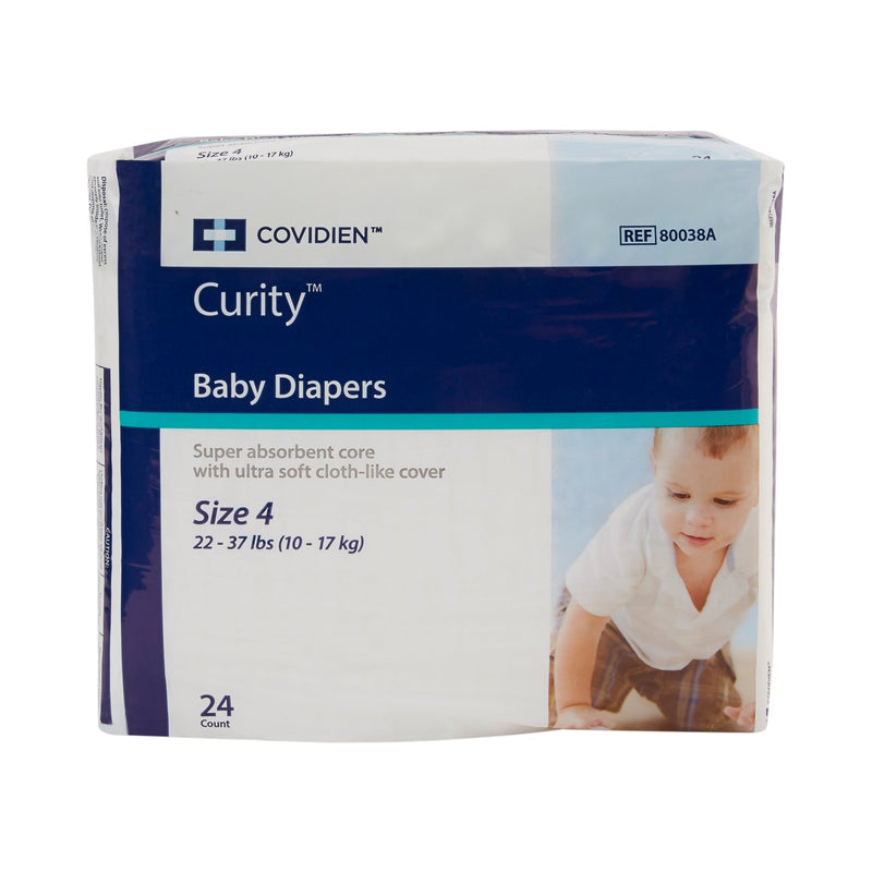 Curity Unisex Baby Diapers, Heavy Absorbency, Disposable, 1 Bag of 24 () - Img 4