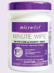 microdot® Minute Wipe ,160 Count Canister, 1 Case of 12 (Cleaners and Disinfectants) - Img 1