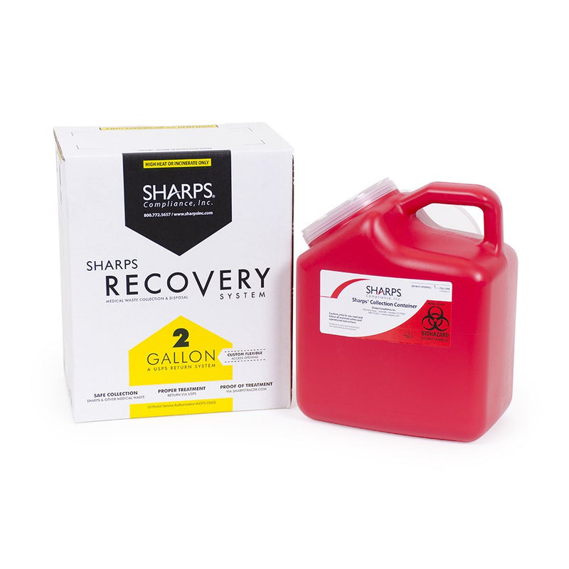 Sharps® Mailback Chemotherapy Container, 2 Gallon, 1 Case of 12 () - Img 1