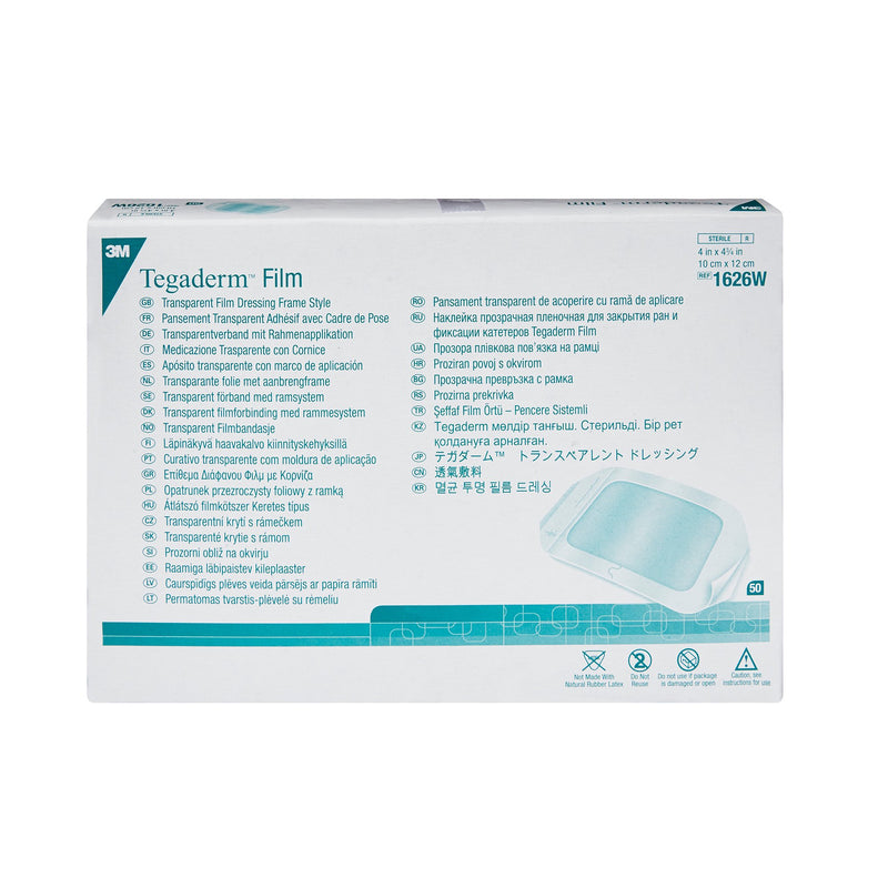 3M™ Tegaderm Transparent Film Dressing, 4 x 4-3/4 Inch, 1 Case of 200 () - Img 2