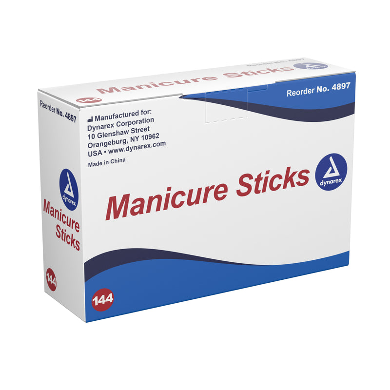 dynarex® Wooden Manicure Sticks, 4.5 Inches, 1 Box of 144 (Nail Care) - Img 2