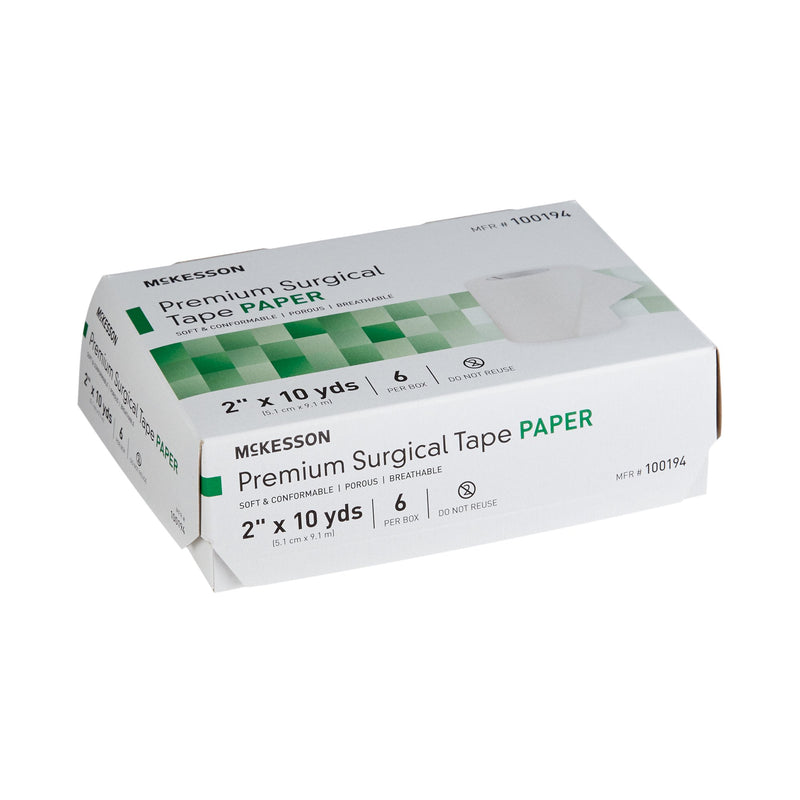 McKesson Paper Medical Tape, 1/2 Inch x 10 Yard, White, 1 Case of 240