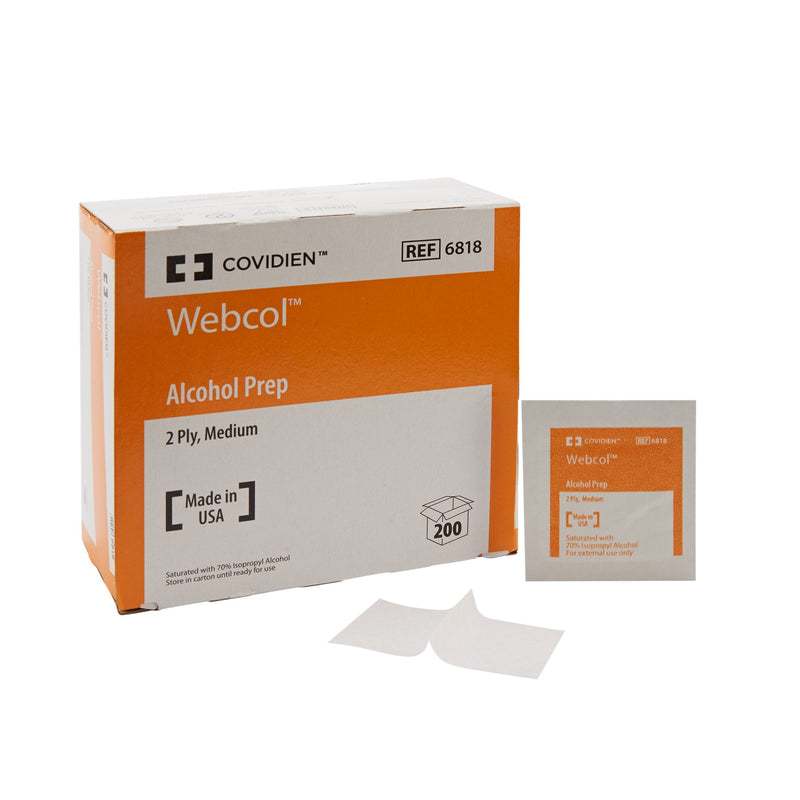 Webcol™ Alcohol Prep Pad, 1 Carton of 200 (Skin Care) - Img 1