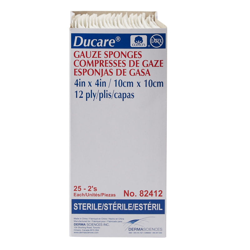 Ducare Sterile Gauze Sponge, 4 x 4 Inch, 1 Box of 25 (General Wound Care) - Img 4