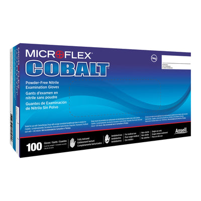 Microflex® Cobalt® Exam Glove, Large, Blue, 1 Box of 100 () - Img 2