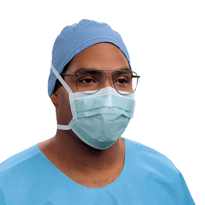 Halyard Anti-Fog Surgical Mask, Green, 1 Case of 300 (Masks) - Img 1