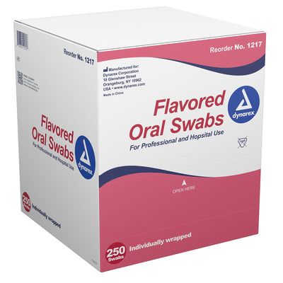 dynarex® Oral Swabsticks with Dentrifice, 1 Box of 250 (Mouth Care) - Img 1