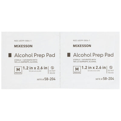 McKesson Alcohol Prep Pad, Isopropyl Alcohol, 70%, Medium, 1 Box of 200 (Skin Care) - Img 3