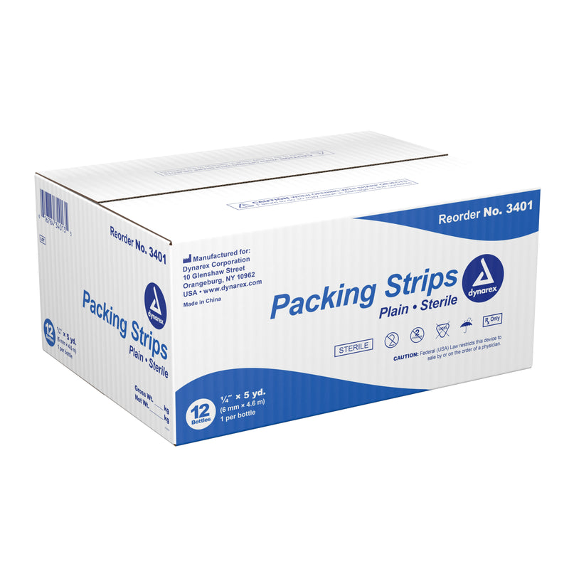 dynarex® Nonimpregnated Wound Packing Strip, ¼ Inch x 5 Yard, 1 Case of 12 (Advanced Wound Care) - Img 2