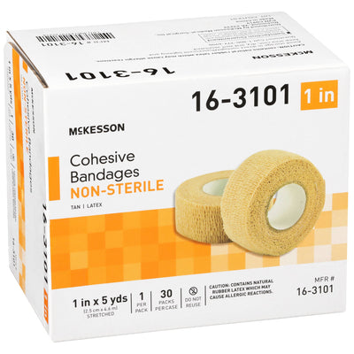 McKesson Self-adherent Closure Cohesive Bandage, 1 Inch x 5 Yard, 1 Case of 30 (General Wound Care) - Img 2