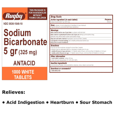 Major® Sodium Bicarbonate Antacid, 1 Bottle (Over the Counter) - Img 5