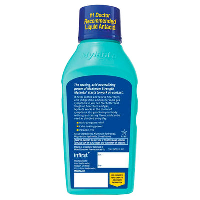 Mylanta® Max Aluminum Hydroxide / Magnesium Hydroxide / Simethicone Antacid, 12-ounce Bottle, 1 Each (Over the Counter) - Img 2