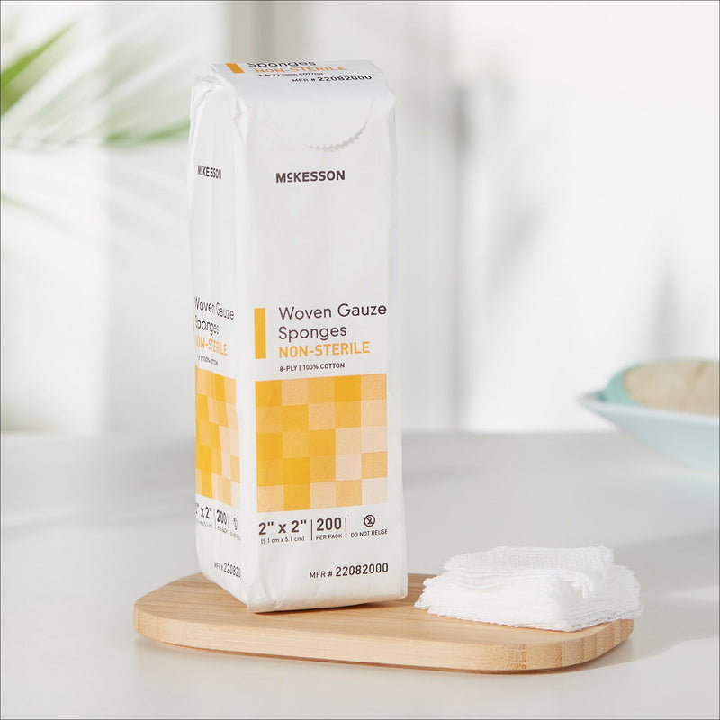 McKesson NonSterile Gauze Sponge, 2 x 2 Inch, 1 Box of 200 (General Wound Care) - Img 10