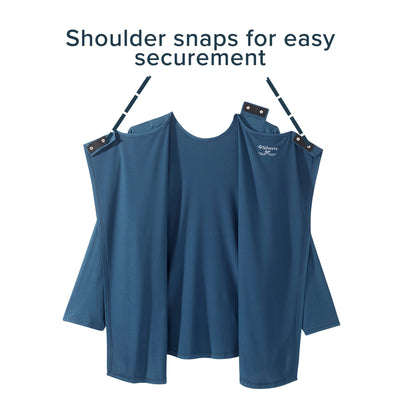 Silverts® Open Back Adaptive Shirt, X-Large, Navy Blue, 1 Each (Shirts and Scrubs) - Img 8