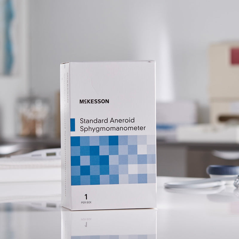 McKesson Brand Aneroid Sphygmomanometer with Cuff, 2-Tube, Pocket-Size, Handheld, Adult Medium Cuff, Navy, 1 Box (Blood Pressure) - Img 10