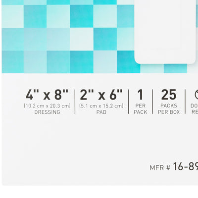 McKesson White Adhesive Dressing, 4 x 8 Inch, 1 Box of 25 (General Wound Care) - Img 3