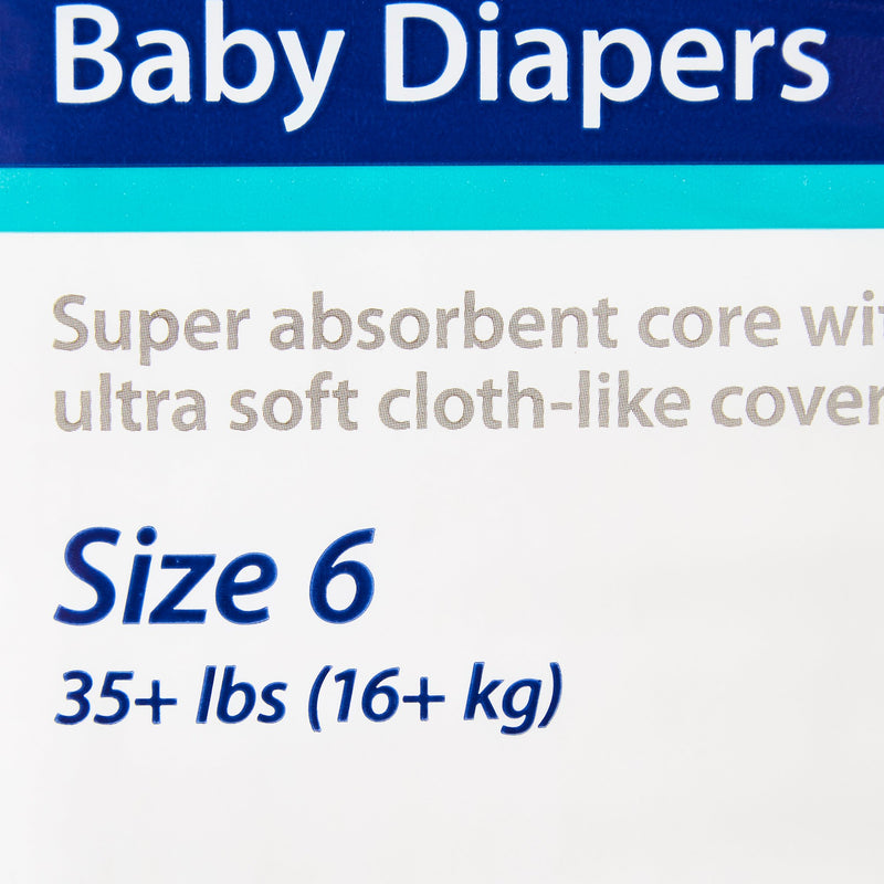 Curity Unisex Baby Diapers, Heavy Absorbency, Disposable, Size 6, 35+ lbs, 1 Bag of 18 () - Img 4