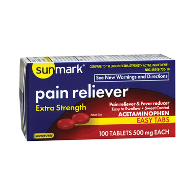 sunmark® Acetaminophen Pain Relief, 1 Bottle (Over the Counter) - Img 1