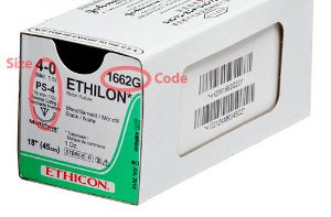 Ethilon™ Suture with Needle, 1 Box of 12 (Sutures with Needles) - Img 1