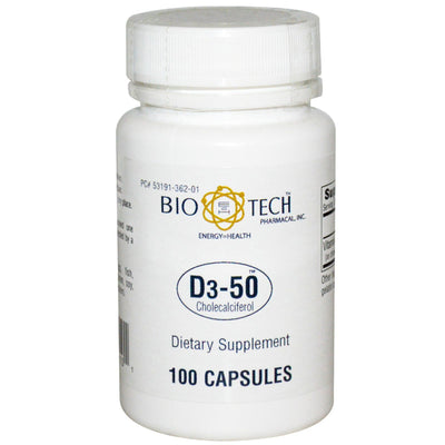 Bio Tech™ Vitamin D3-50 Supplement, 1 Bottle (Over the Counter) - Img 1