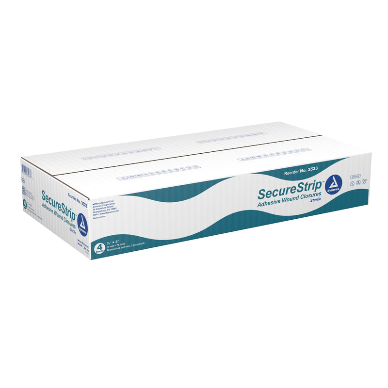 dynarex® Secure Strip™ Adhesive Wound Closure Strip, ¼ by 3 Inches, 1 Box of 50 (Skin Closure Strips) - Img 1