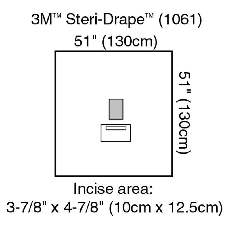 3M™ Steri-Drape™ Sterile Medium EENT Drape, 51 x 51 Inch, 1 Case of 40 (Procedure Drapes and Sheets) - Img 1