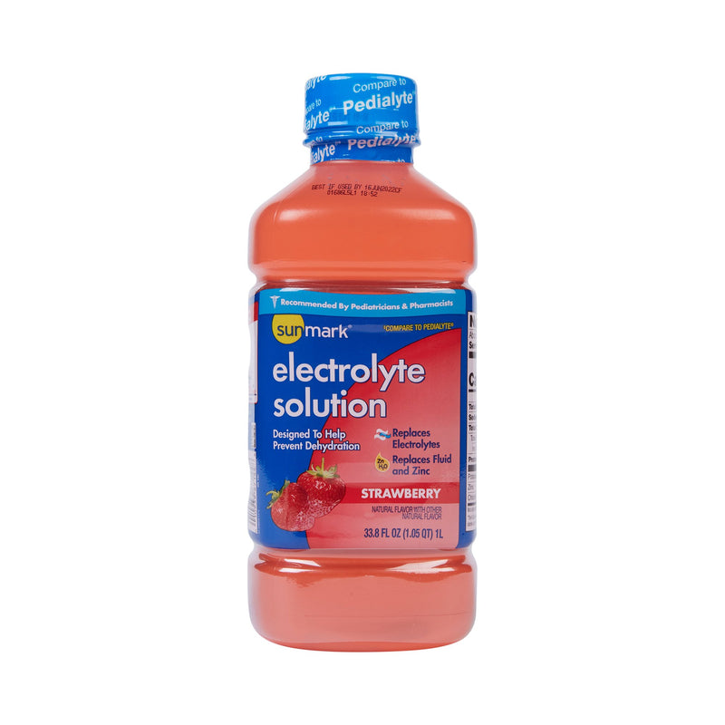 sunmark® Strawberry Pediatric Oral Electrolyte Solution, 33.8-ounce Bottle, 1 Each () - Img 2