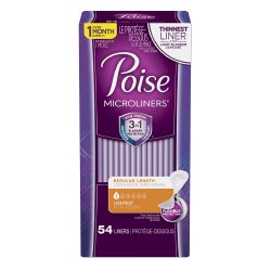 Poise® Microliners Lightest Bladder Control Pad, 5.9-Inch Length, 1 Pack of 54 () - Img 1