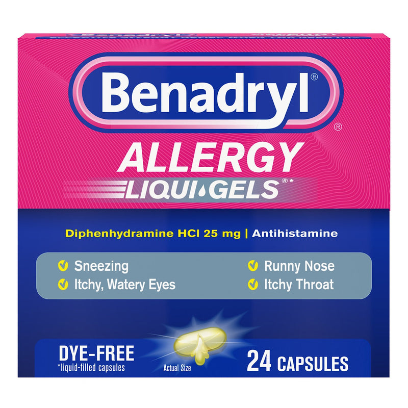 Benadryl® Diphenhydramine Allergy Relief, 1 Case of 24 (Over the Counter) - Img 1