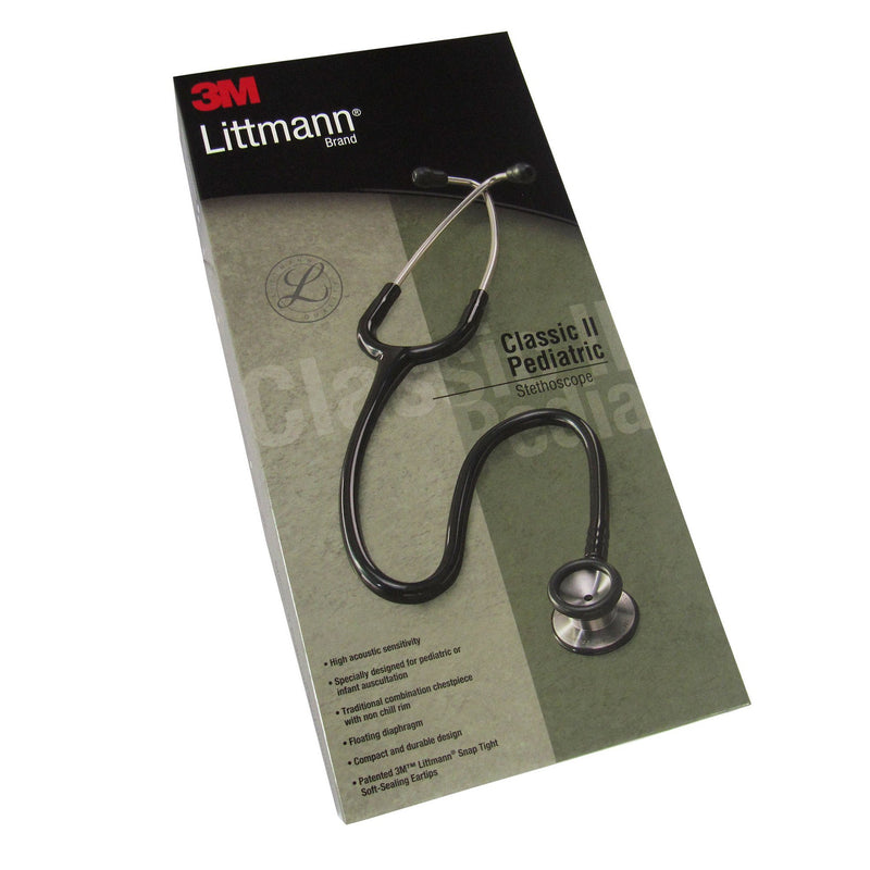 3M™ Littmann® Classic II Pediatric Stethoscope, Black, 1 Each (Stethoscopes) - Img 4