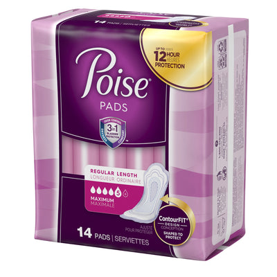 Poise Bladder Control Pads, Disposable, Heavy Absorbency, Regular Length, 3" x 11", Adult Female, Absorb-Loc Core, 1 Case of 84 () - Img 9