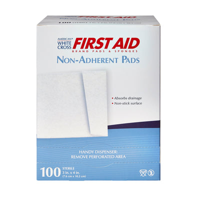 American® White Cross Non-Adherent Dressing, 3 x 4 Inch, 1 Case of 1200 (General Wound Care) - Img 2