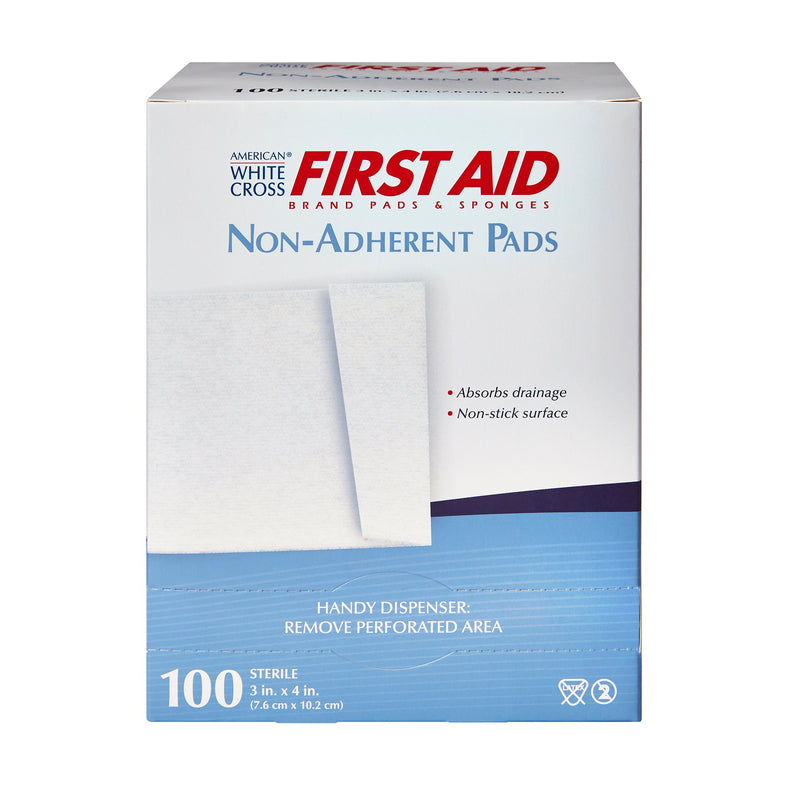 American® White Cross Non-Adherent Dressing, 3 x 4 Inch, 1 Box of 100 (General Wound Care) - Img 2