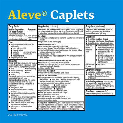 Aleve® Naproxen Sodium Pain Relief, 1 Bottle (Over the Counter) - Img 4