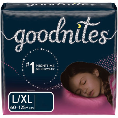 Goodnites® Girls Heavy Absorbency Nighttime Underwear, X-Large, 1 Pack of 9 () - Img 1