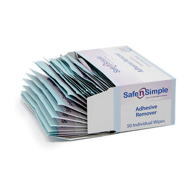 Safe N Simple™ Adhesive Remover, 5 x 7 Inch Wipe, 1 Case of 600 (General Wound Care) - Img 2