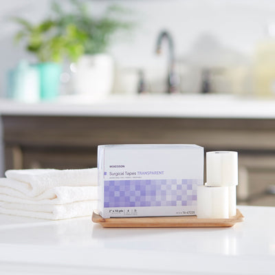 McKesson Plastic Medical Tape, 2 Inch x 10 Yard, Transparent, 1 Box of 6 (General Wound Care) - Img 7