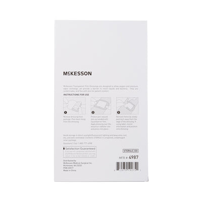 McKesson Octagonal Sterile Dressing with Frame-Style Delivery, 6 x 8 Inch, Transparent, 1 Box of 10 (Advanced Wound Care) - Img 6