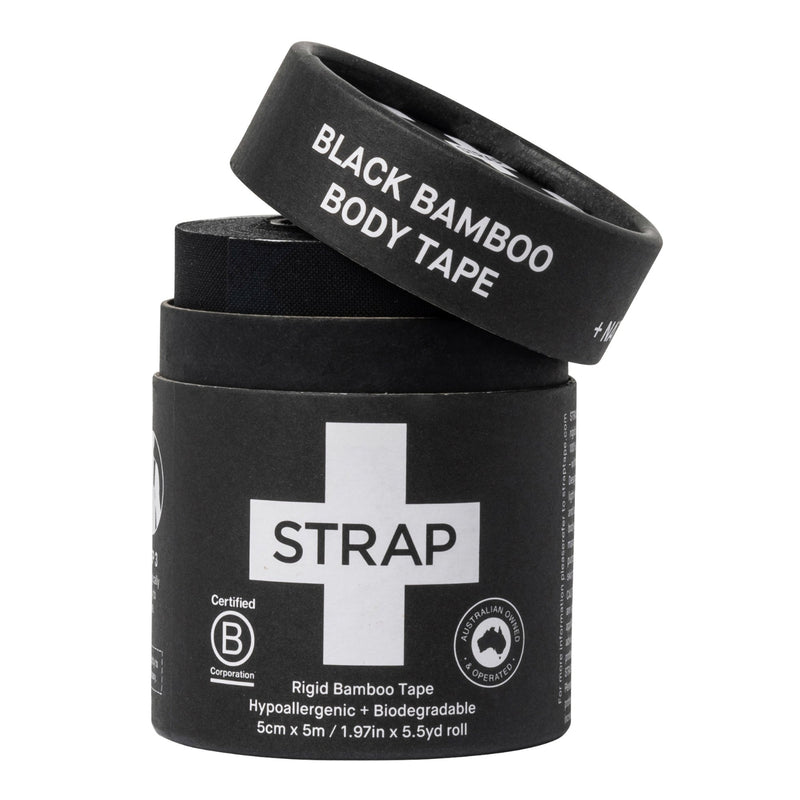 Strap™ Bamboo Fiber Athletic Tape, 1.97 Inch x 5-1/2 Yard, Black, 1 Case of 24 (General Wound Care) - Img 3