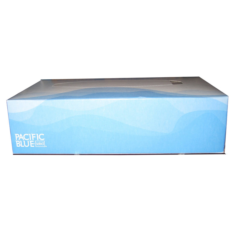 Pacific Blue Select Facial Tissue, White, 7-15/16" x 4-3/4", 2-Ply, 1 Case of 3000 (Facial Tissues) - Img 1