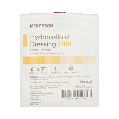 McKesson Hydrocolloid Dressing, 6 x 7 Inch Sacral, 1 Box of 10 (Advanced Wound Care) - Img 7