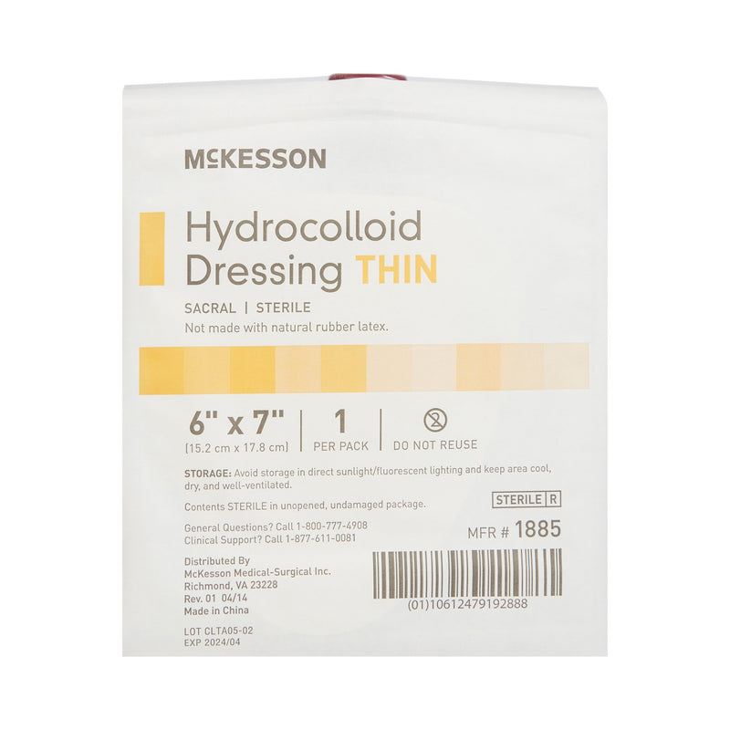 McKesson Hydrocolloid Dressing, 6 x 7 Inch Sacral, 1 Box of 10 (Advanced Wound Care) - Img 7